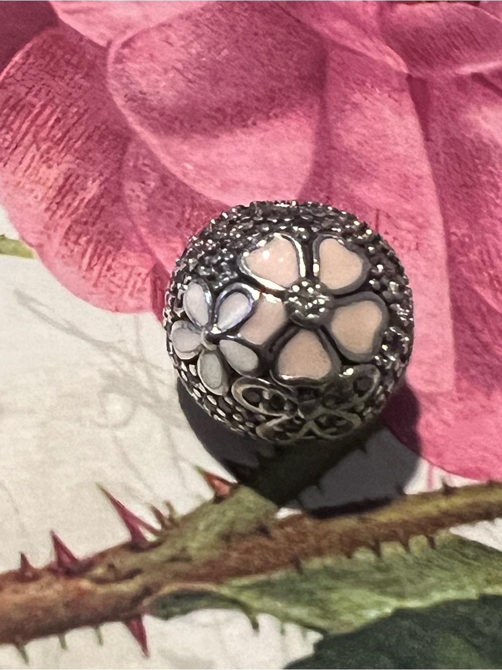 Authentic Pandora Poetic Blooms Clip # 792084CZ